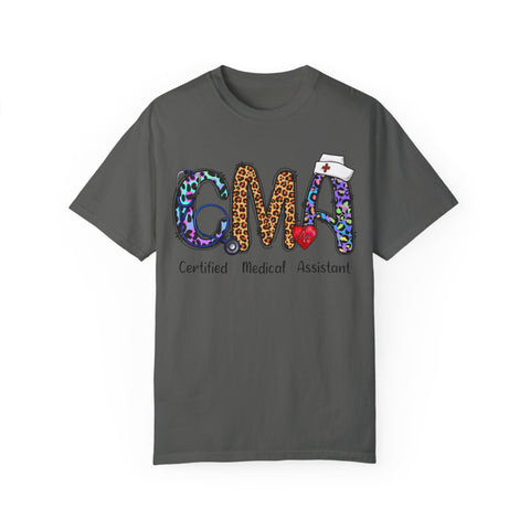 CMA Certified Medical Assistant T-Shirt - Fun Animal Print Unisex Tee