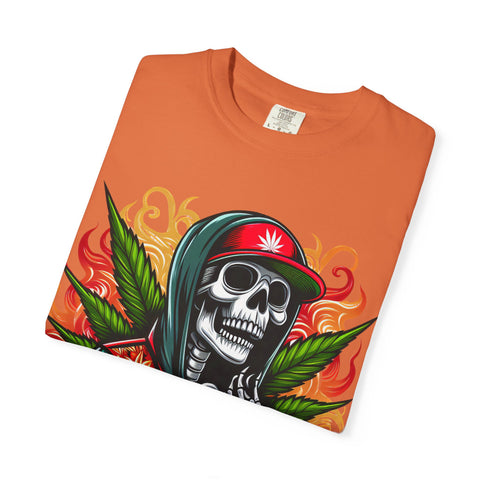 Chill Vibes Skull Graphic T-Shirt – Unisex Garment-Dyed Tee