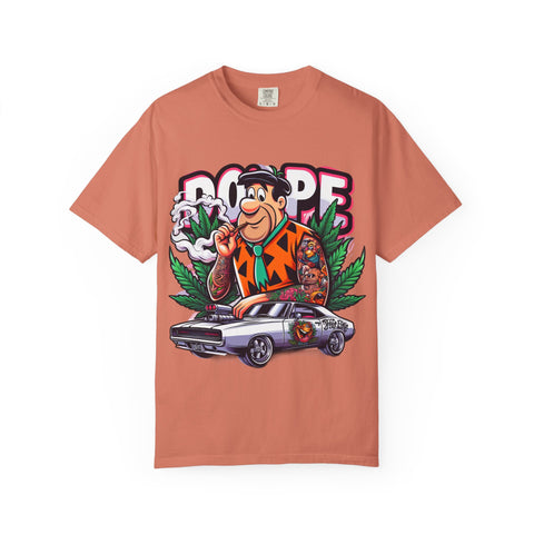 Retro Cool Unisex Garment-Dyed T-Shirt - 'Dope' Graphic with Classic Car