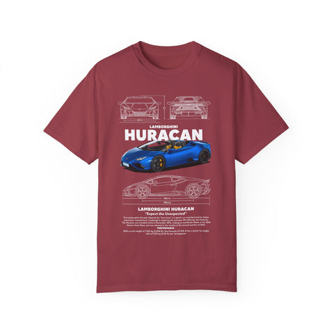 Lamborghini Huracan Unisex Garment-Dyed T-Shirt | Perfect for Car Enthusiasts and Gift Giving