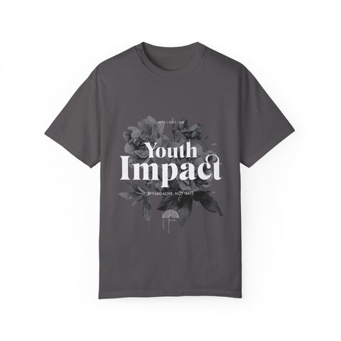 Youth Impact Unisex Garment-Dyed T-Shirt – Vibrant Floral Graphic Tee