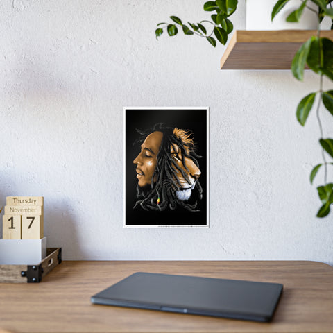 Reggae Lion Art Poster - Glossy Decor for Music Lovers