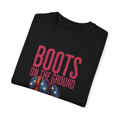 Vintage Western Boots Graphic T-Shirt - "Boots on the Ground"