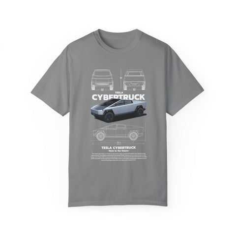 Tesla Cybertruck Unisex Garment-Dyed T-Shirt | Automotive Enthusiast Apparel