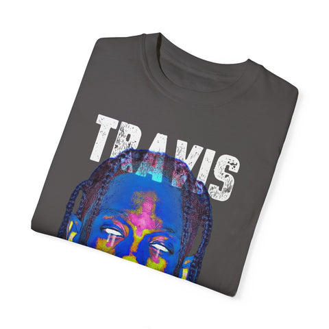 Travis Inspired Unisex Garment-Dyed T-Shirt - Retro Graphic Tee
