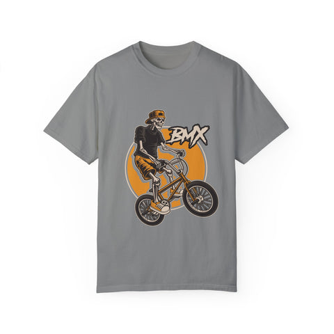 BMX Rider Graphic T-Shirt - Unisex Garment-Dyed Tee for Cycling Enthusiasts