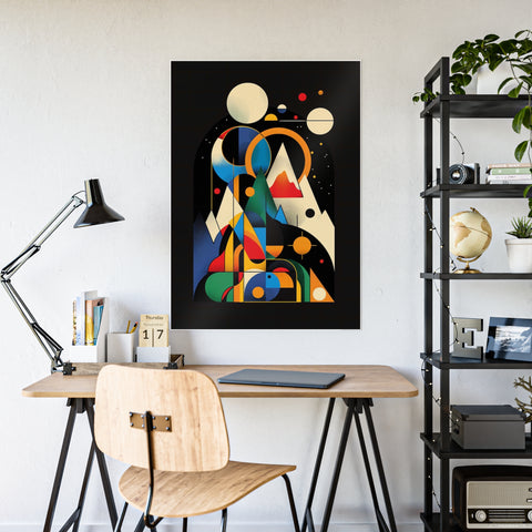 Abstract Mountain Gloss Poster - Modern Wall Art for Home Decor