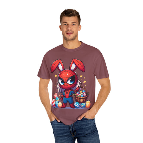 Easter Bunny Superhero T-Shirt - Unisex Garment-Dyed Tee