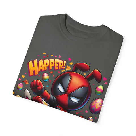 Funny Deadpool Easter T-Shirt - Unisex Garment-Dyed Tee for Comic Fans
