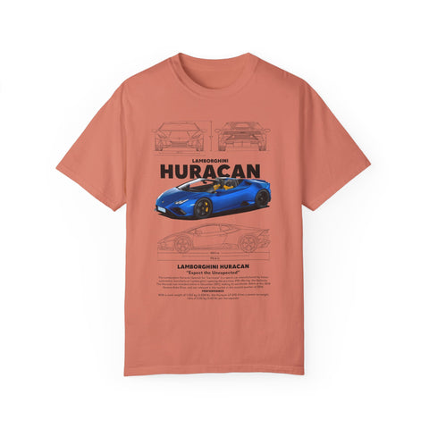 Lamborghini Huracan Unisex Garment-Dyed T-Shirt - Car Enthusiast Tee