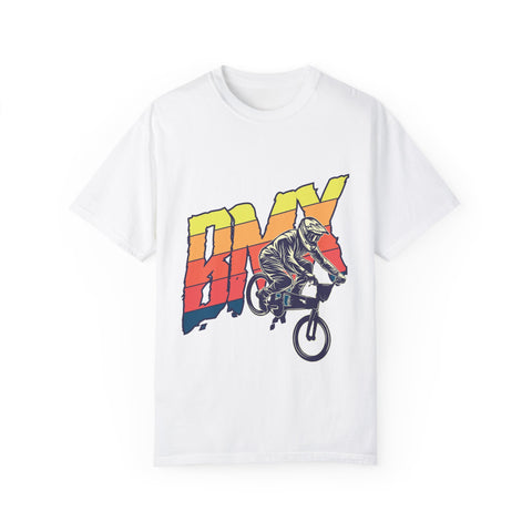 BMX Rider Unisex Garment-Dyed T-Shirt | Retro Cycling Style