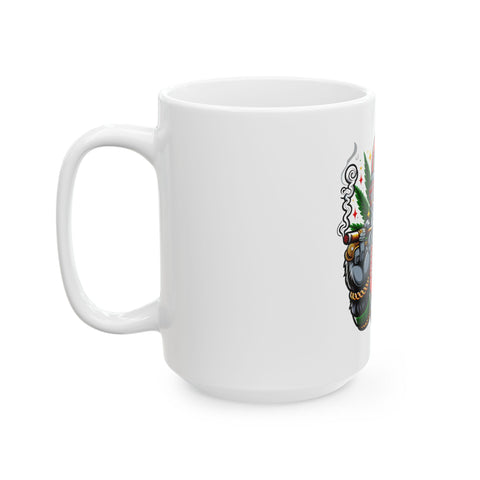 Good Vibes Gorilla Ceramic Mug - 11oz & 15oz, Perfect for Coffee Lovers and Cannabis Enthusiasts