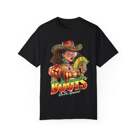 Colorful Boots Themed Unisex T-Shirt - Fun & Festive Design for Celebrations