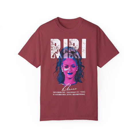 Riri Unisex Garment-Dyed T-Shirt - Trendy Graphic Tee for Music Lovers