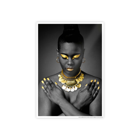 Bold Black & Gold Gloss Poster - Art for Home Decor, Unique Wall Art