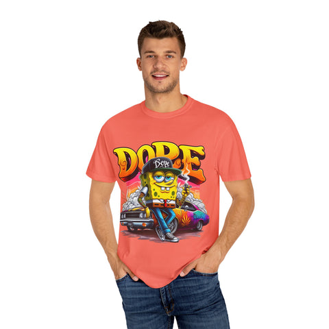 Dope SpongeBob Unisex Garment-Dyed T-Shirt - Fun Streetwear for Casual Vibes