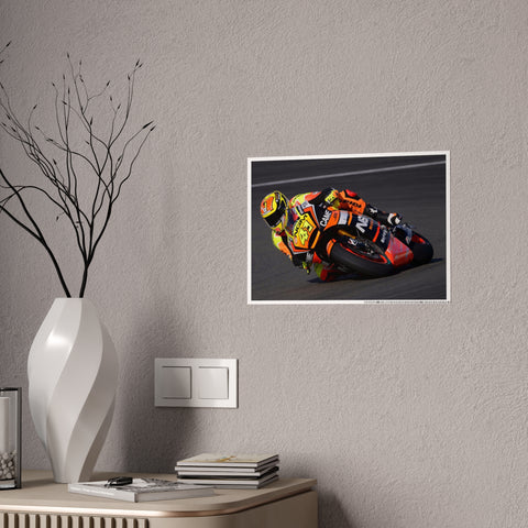 Vibrant Motorcycle Art Print - Gloss Poster for Racing Fans