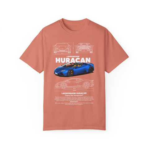 Lamborghini Huracan Unisex Garment-Dyed T-Shirt | Perfect for Car Enthusiasts and Gift Giving