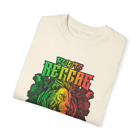 Unisex Garment-Dyed Reggae T-Shirt - Feel the Rhythm Graphic Tee for Music Lovers