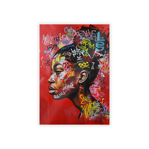 Vibrant Gloss Poster - Urban Art Print with Graffiti Style