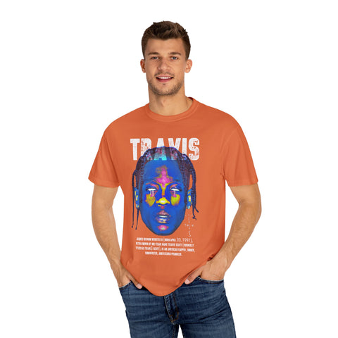 Travis Inspired Unisex Garment-Dyed T-Shirt - Retro Graphic Tee