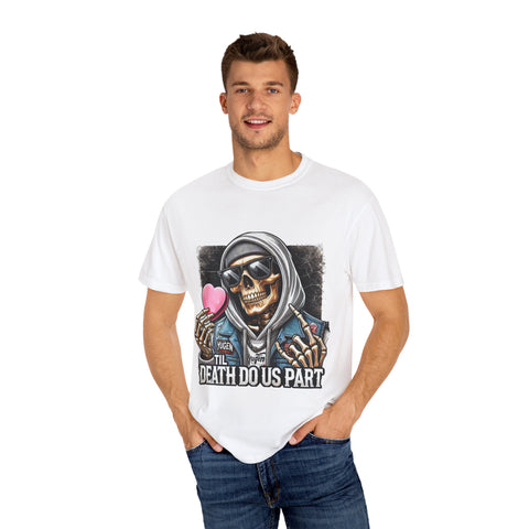 Halloween Skeleton Love T-Shirt | Death Do Us Part Graphic Tee