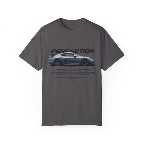 Unisex Garment-Dyed T-Shirt - 'This is Perfection' Porsche 718 Cayman Tee