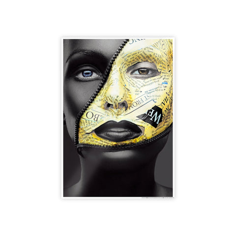 Artistic Gloss Poster - Contemporary Face Design for Home Decor
