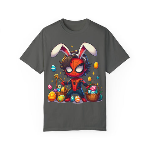 Easter Spider-Man T-Shirt | Unisex Garment-Dyed Tee for Kids & Fans