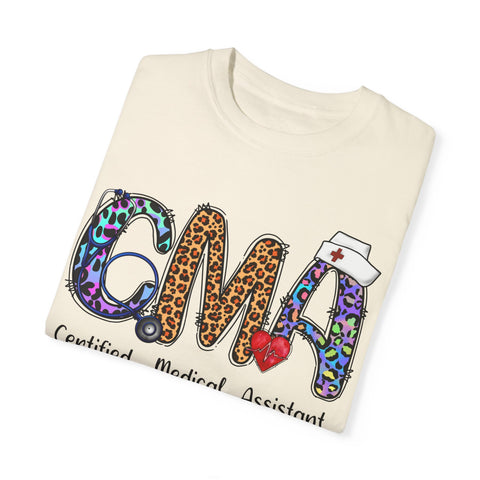 CMA Certified Medical Assistant T-Shirt - Fun Animal Print Unisex Tee