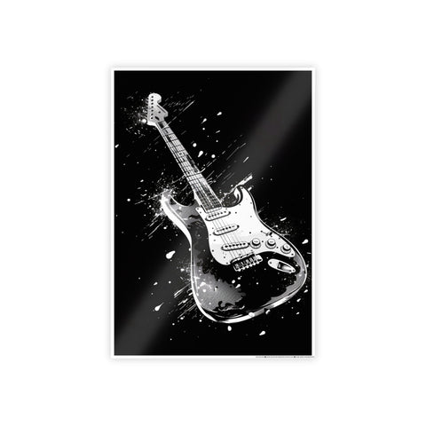 Rock & Roll Guitar Gloss Poster | Music Wall Art for Home Decor