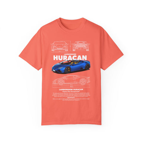 Lamborghini Huracan Unisex Garment-Dyed T-Shirt | Perfect for Car Enthusiasts and Gift Giving