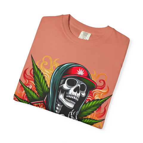 Chill Vibes Skull Graphic T-Shirt – Unisex Garment-Dyed Tee