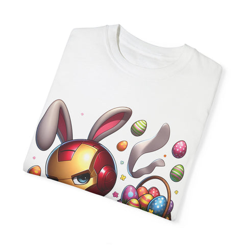 Easter Bunny Iron Man T-Shirt - Unisex Garment-Dyed Tee