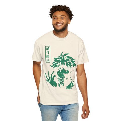 Anime-Inspired Unisex T-Shirt - Hand-Drawn Green Character Design