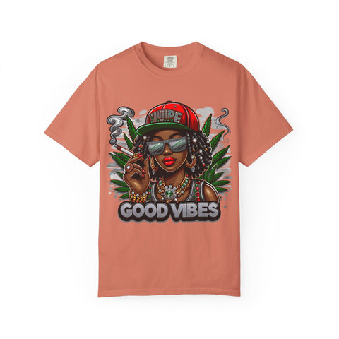 Good Vibes Unisex Garment-Dyed T-Shirt | Trendy Streetwear for Chill Days