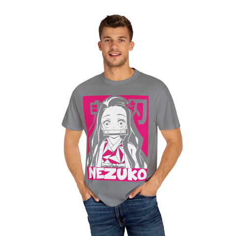 Nezuko Anime T-Shirt - Unisex Garment-Dyed Tee for Fans