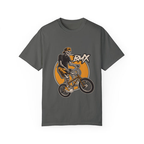 BMX Rider Graphic T-Shirt - Unisex Garment-Dyed Tee for Cycling Enthusiasts