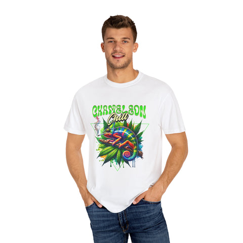 Chameleon Chill Unisex Garment-Dyed T-Shirt - Vibrant Graphic Tee for Nature Lovers