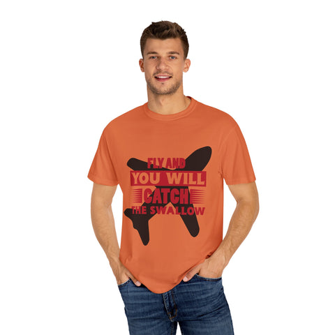 Catch the Swallow T-Shirt - Unisex Garment-Dyed Tee for Adventurers