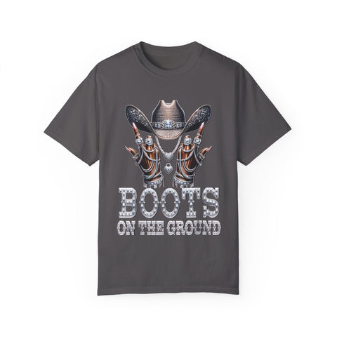 Country-Inspired Unisex T-Shirt - 'Boots on the Ground' Design