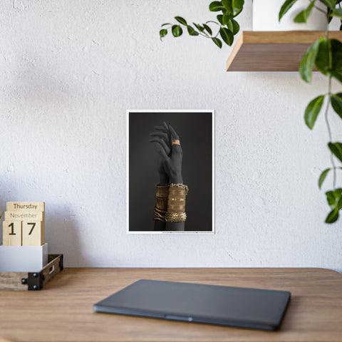 Elegant Gloss Poster - Stylish Hand with Bracelets Wall Art