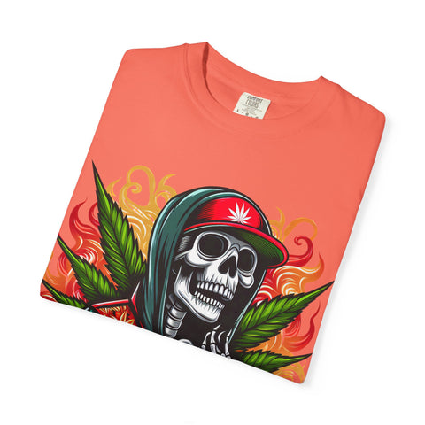 Chill Vibes Skull Graphic T-Shirt – Unisex Garment-Dyed Tee