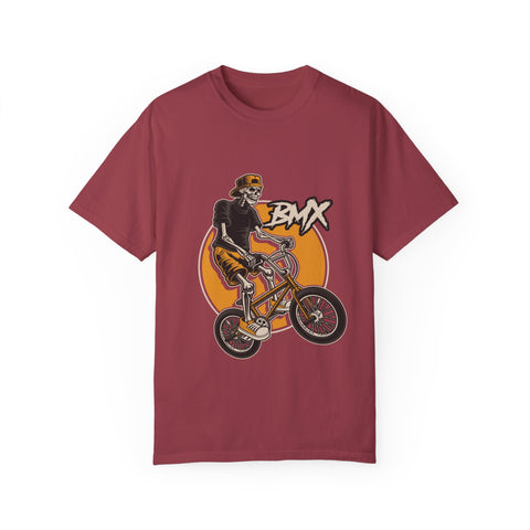 BMX Rider Graphic T-Shirt - Unisex Garment-Dyed Tee for Cycling Enthusiasts