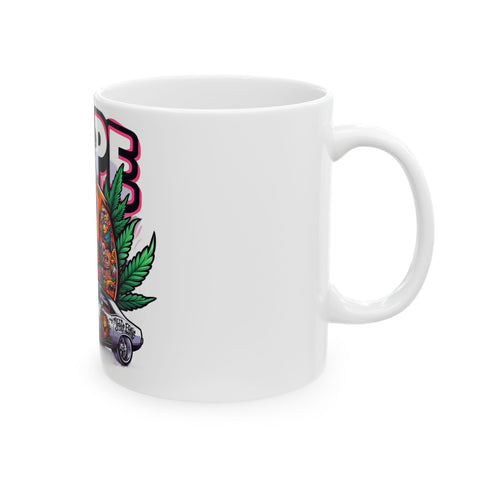 Dope Vibes Ceramic Mug – Fun Cartoon Design for Car and Tattoo Lovers, Perfect Gift!
