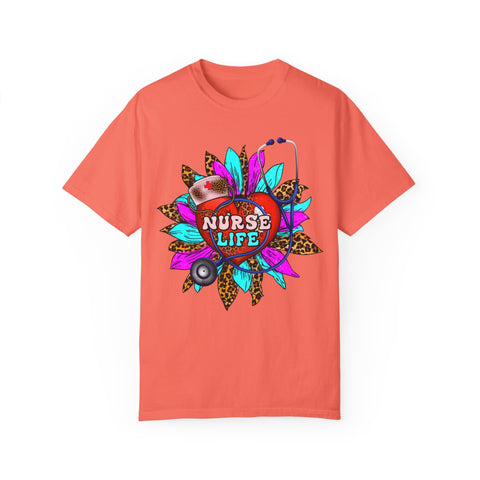 Nurse Life Unisex Garment-Dyed T-Shirt - Fun & Colorful Tee for Healthcare Heroes