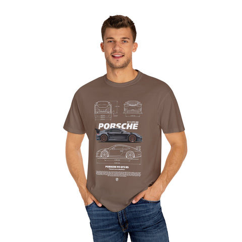 Porsche Blueprint Unisex T-Shirt - Automotive Enthusiast Graphic Tee