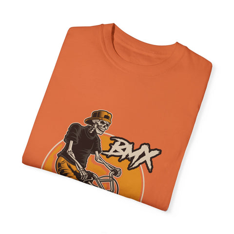 BMX Rider Graphic T-Shirt - Unisex Garment-Dyed Tee for Cycling Enthusiasts