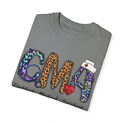 CMA Certified Medical Assistant T-Shirt - Fun Animal Print Unisex Tee