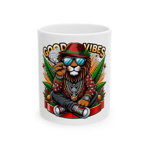 Good Vibes Lion Ceramic Mug - 11oz & 15oz